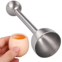Eierschneider Eierschalenöffner, Edelstahl Eierköpfer Eierschalenschneider Eierschalen-Trenner, Eierknacker-Aufsatz für weichgekochte Eier und Eierknacker