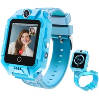 LiveGo 4G Kinder-Smartwatch mit GPS-Tracker und Anrufen, HD-Touchscreen, Kinder-Handyuhr, kombiniert SMS, Videoanruf, SOS, Schrittzähler, 4G-Smartwatch für Kinder, Jungen, Mädchen, 6–12 (t10 blau)