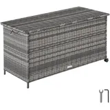 Tectake Gartenbox 253 l 116 x 54 x 64 cm Grau