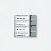 Siedle TM 611-04 SM Tasten-Modul, silber-metallic (200022042-00)