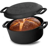 big-pan Brotbacken Gusseisentopf 6L Ø28 cm rund