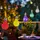 Spetebo Lichterkette Kunststoff 180 cm 10 LED Glühbirnen schwarz