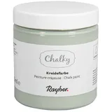 Rayher Chalky, Kreidefarbe auf Wasserbasis, antikgrün, für Shabby-Chic, Vintage- und Landhaus-Stil-Looks, Dose 230 ml, 35048443