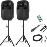 Vonyx VPS102A Plug & Play 600W Lautsprecher-Set mit Ständern