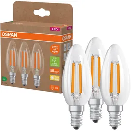 Osram lighting OSR 854338717 - LED-Lampe E14, 2,2 W, 470 lm, 2700 K, Filament, 3er-Pack