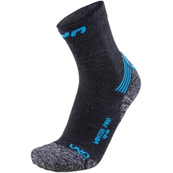 UYN Winter Pro Laufsocken mit Cool-Air-Flow Technologie aus Natex Herren anthrazit/azur 45-47
