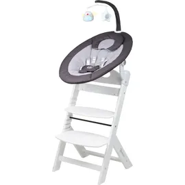 BabyGO Homey Set, weiß/dunkelgrau« () mit elektrischer Babywippe inkl. Spielbogen