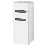 Villeroy & Boch Subway 2.0 Seitenschrank A7131RMS, 35,4x85,7x37cm, rechts, Griff: chrom, silbergrau, weiß Matt,