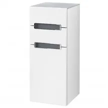 Villeroy & Boch Subway 2.0 Seitenschrank A7131RMS, 35,4x85,7x37cm, rechts, Griff: chrom, silbergrau, weiß Matt,