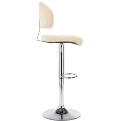 Barhocker Cremeweiß Kunstleder