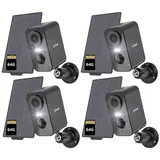 ieGeek Überwachungskamera 3MP Überwachungskamera Außen/InnenAkku (Aussen, Außen/Innen, Außenbereich, drinnen, 2K Kamera Überwachung Kabellos WLAN Aussen IP Kamera Outdoor, 4-tlg., mit PIR Bewegungsmelder 2-Wege-Audio Farbige Nachtsicht Wasserdicht, Cloud/Memory Card Storage Alex 2,4 GHz) schwarz