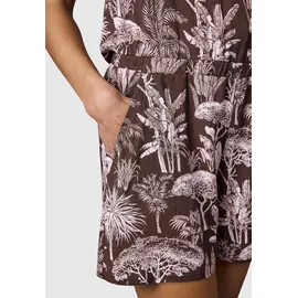 Ragwear Damen kurzer Jumpsuit Einteiler mit floralem Print