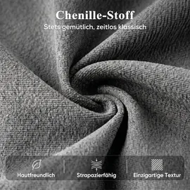 Homcom Relaxsessel Chenille 76 x 103 x 89 cm Silber elektrisch