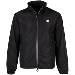 AX ARMANI EXCHANGE Herren Windjacke - Leichte Jacke, Reißverschluss, Taschen, einfarbig Schwarz 2XL