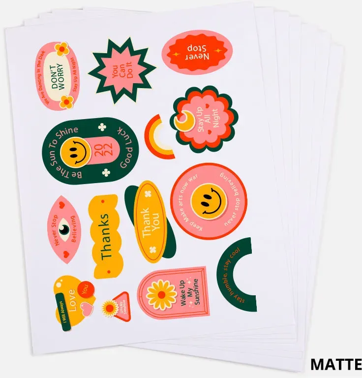 Sublimation Waterproof Sticker Paper - 20 Pcs, Matte White