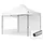 TOOLPORT Faltpavillon 3 x 3 m inkl. 2 Seitenteile Weiß