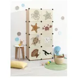 Livarno Home Steckregal Kinder Regal 74 x 36 x 144 - Unterwasserwelt BEIGE