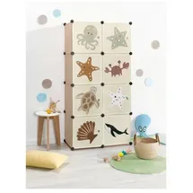 Livarno Home Steckregal Kinder Regal 74 x 36 x 144 - Unterwasserwelt BEIGE