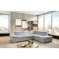 sit&more Ecksofa »Valentine L-Form, B: 272 cm« mit Arm- & Kopfteilverstellung, optional mit Bettfunktion, grau
