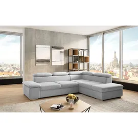 sit&more Ecksofa »Valentine L-Form, B: 272 cm« mit Arm- & Kopfteilverstellung, optional mit Bettfunktion, grau