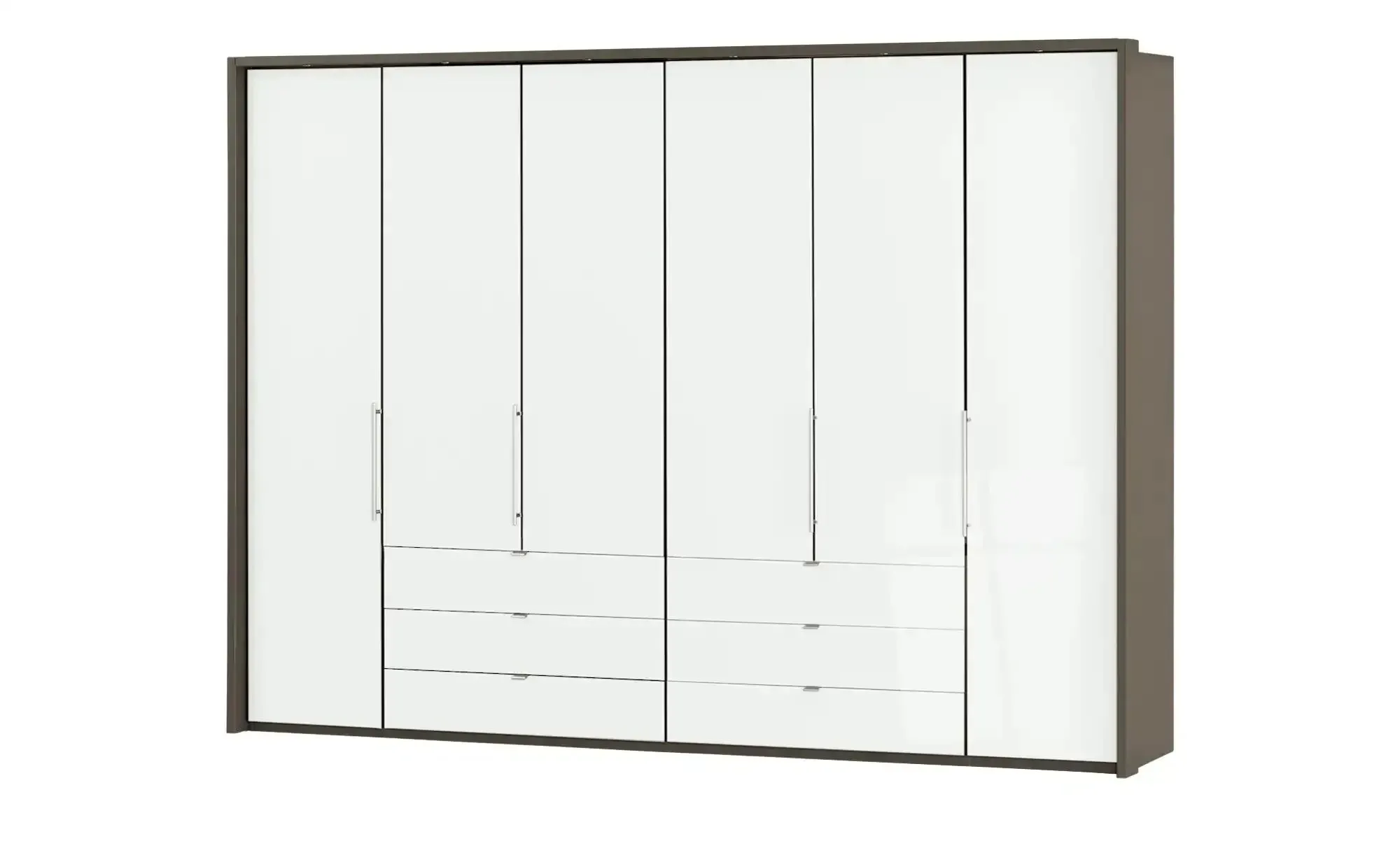 Falttüren-Panoramaschrank  6-türig  Beda , beige , Maße (cm): B: 306,4 H: 220 T: 65.0