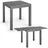 Juskys Laki Gartentisch 70 x 70 x 70 cm Anthrazit
