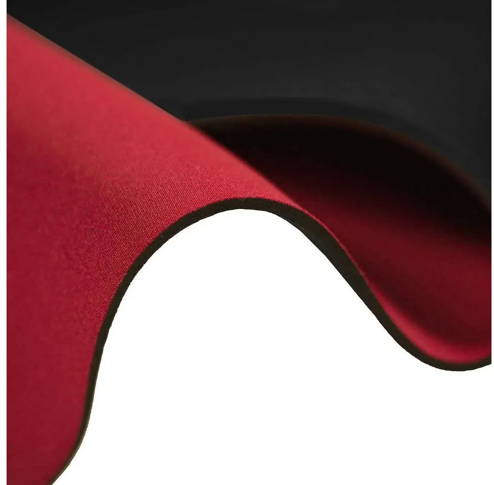 maDDma Stoff 0,5m Neopren-Stoff 130cm 3mm, rot-schwarz bunt|rot|schwarz