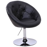 SVITA Havanna Sessel Lounge Clubsessel Barhocker Drehsessel Retro Schwarz