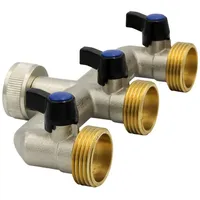 stabilo-sanitär Wasserverteiler 3-fach 1 Zoll gold