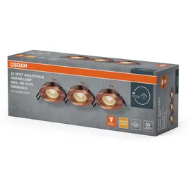 Osram Einbaustrahler 3er Set Rot-Messing