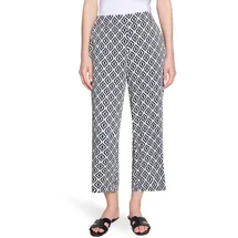 Betty Barclay Marlene-Hose mit elastischem Bund in Dunkelblau/Weiß | Gr.: 40