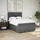 vidaXL Boxspringbett mit Matratze Dunkelgrau 140x200 cm Stoff
