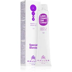 Kallos KJMN Professional Cream Hair Colour Keratin & Argan Oil Haarfarbe Farbton 000 Lightener 100 ml