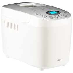 ECG Brotbackautomat PCB 815, 15 Programme, 850 W, Programm für die Zubereitung von Konfitüren, Joghurts und Marmeladen silberfarben|weiß