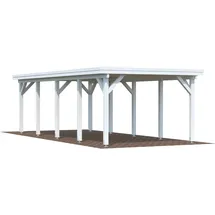 Palmako Karl Einzel-Carport 360 x 762 cm Weiß grundiert
