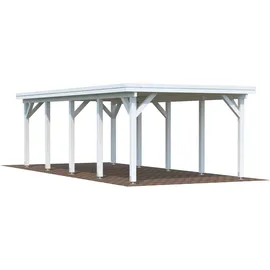 Palmako Karl Einzel-Carport 360 x 762 cm Weiß grundiert
