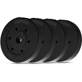 wuuhoo® Zement Hantelscheiben Mike 30/35mm, Langhantelgewichte Set 20kg - 30kg, beschichtet in Schwarz, 1,25, 2,5, 5, 10 kg, Zement Kunststoff Gewichtscheiben Set 5-20kg