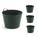 Kreher Set: 4 x Kreher Flexibler Mehrzweckkorb 42 Liter (Grün)
