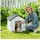 PawHut Hundehütte mit Satteldach Kunststoff Grau 65L x 75,7B x 63H cm