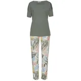 vivance dreams by lascana Pyjama floral khaki 36/38