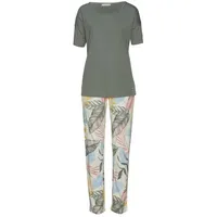 vivance dreams by lascana Pyjama floral khaki 36/38