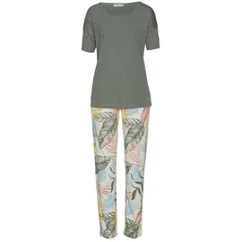 vivance dreams by lascana Pyjama floral khaki 36/38