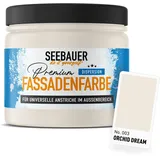 SEEBAUER diy Universal-Fassadenfarbe Beige 300ML für Außen (No. 003 Orchid Dream) Hoch deckende Fassadenfarbe mit Wetterschutz - Geeignet für Putz, Mauerwerk und Beton