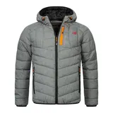 Geographical Norway GEO NORWAY Herren Winter Steppjacke Daunenjacke Outdoorjacken mit Kapuze Herrenjacke Winterjacken Stepp Winter H-370 Grau 3XL - 3XL