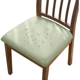 4er-set Hellgrüne Stuhlhussen, 36–48 Cm, Wasserdichte, Abnehmbare Stuhlhussen Aus Kunstleder Mit Schnallen, Geeignet Für Esszimmerstühle