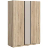 Livetastic Kleiderschrank Oakland 130 x 183 x 53 cm Eiche