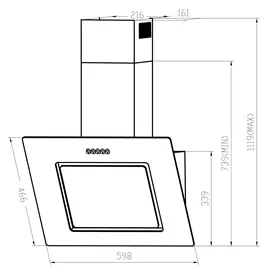 Respekta CH22010SBZ Kopffreihaube 60 cm