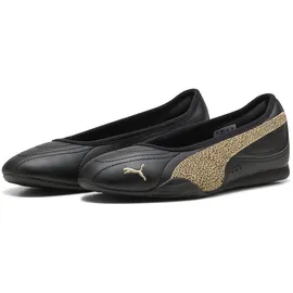Puma Catch Soleil Topcat Ballerina Sneakers 39, Black Toasted Almond Gold Beige