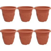 vidaXL Runder Blumentopf Ø 26 x 21,5 cm Ziegelrot