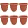 vidaXL Runder Blumentopf Ø 26 x 21,5 cm Ziegelrot